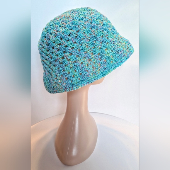 NEW, Crochet sunny bucket hat, handmade, 100% cotton - Picture 6 of 8